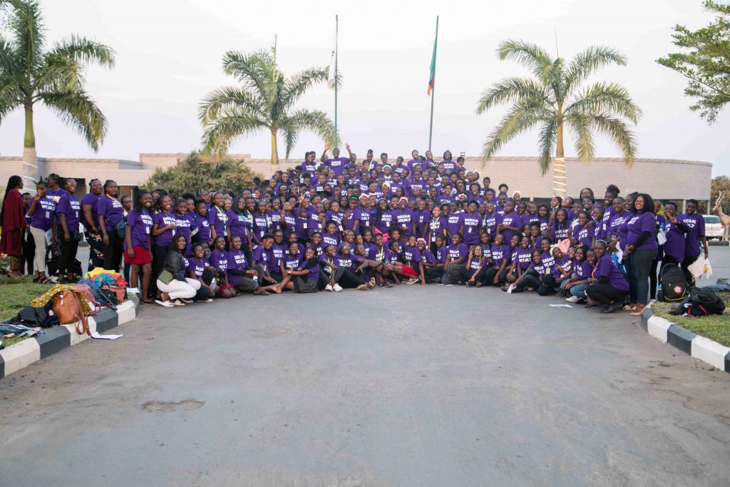 Group photo of Zambian girls attending the 2022 Be That Girl Conference.