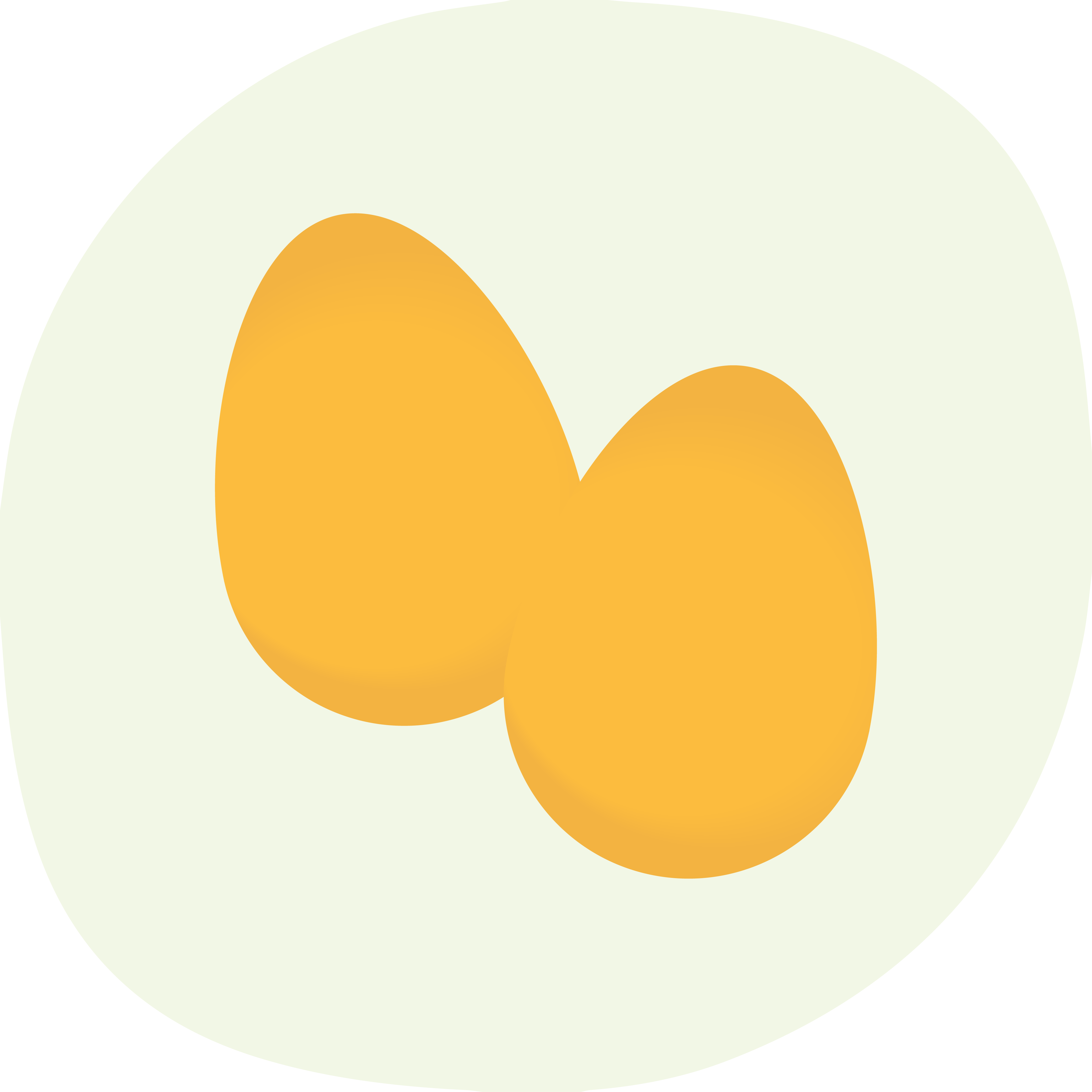 Two yellow eggs icon with a light green background.