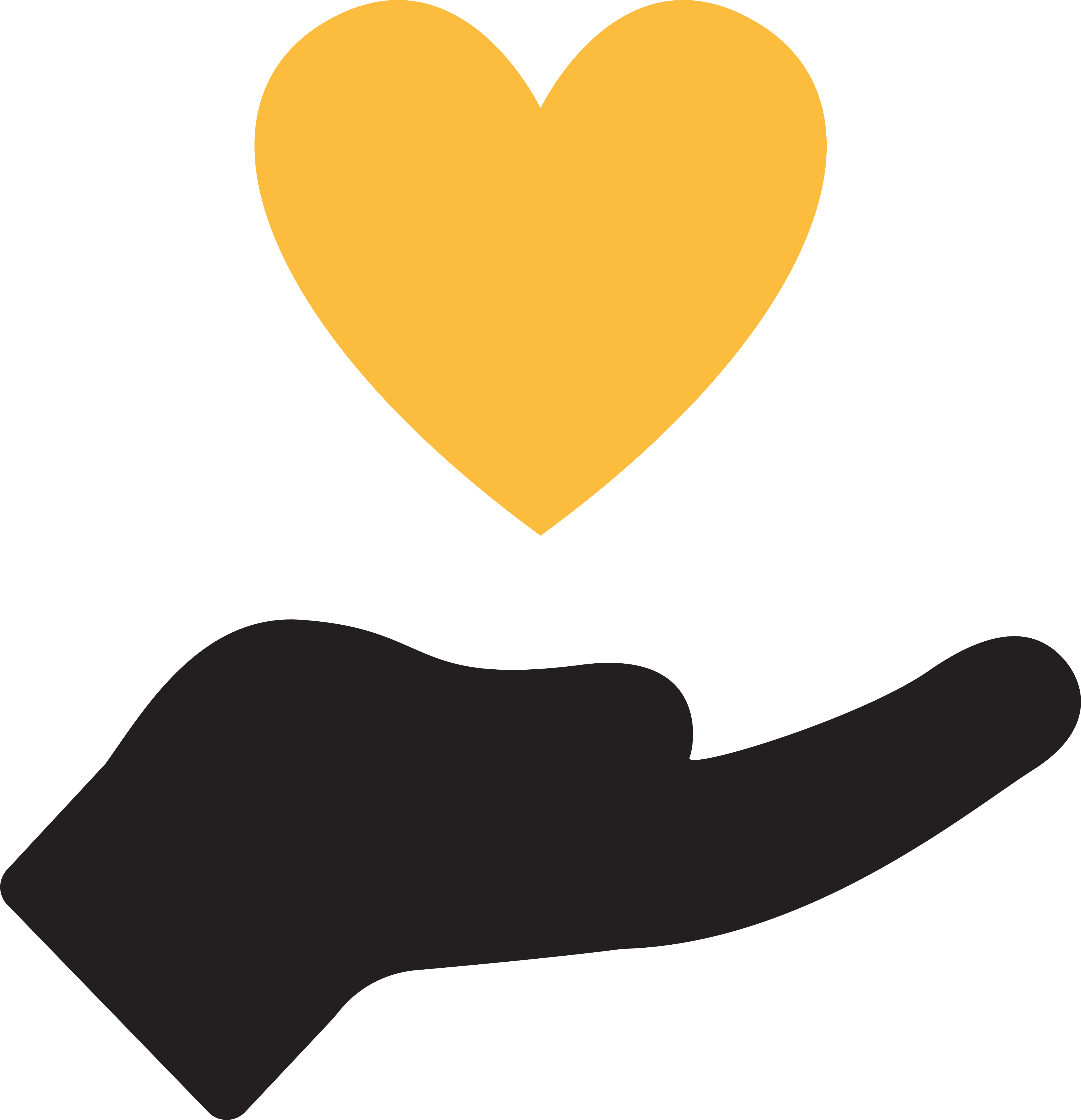 Hand holding a heart icon.