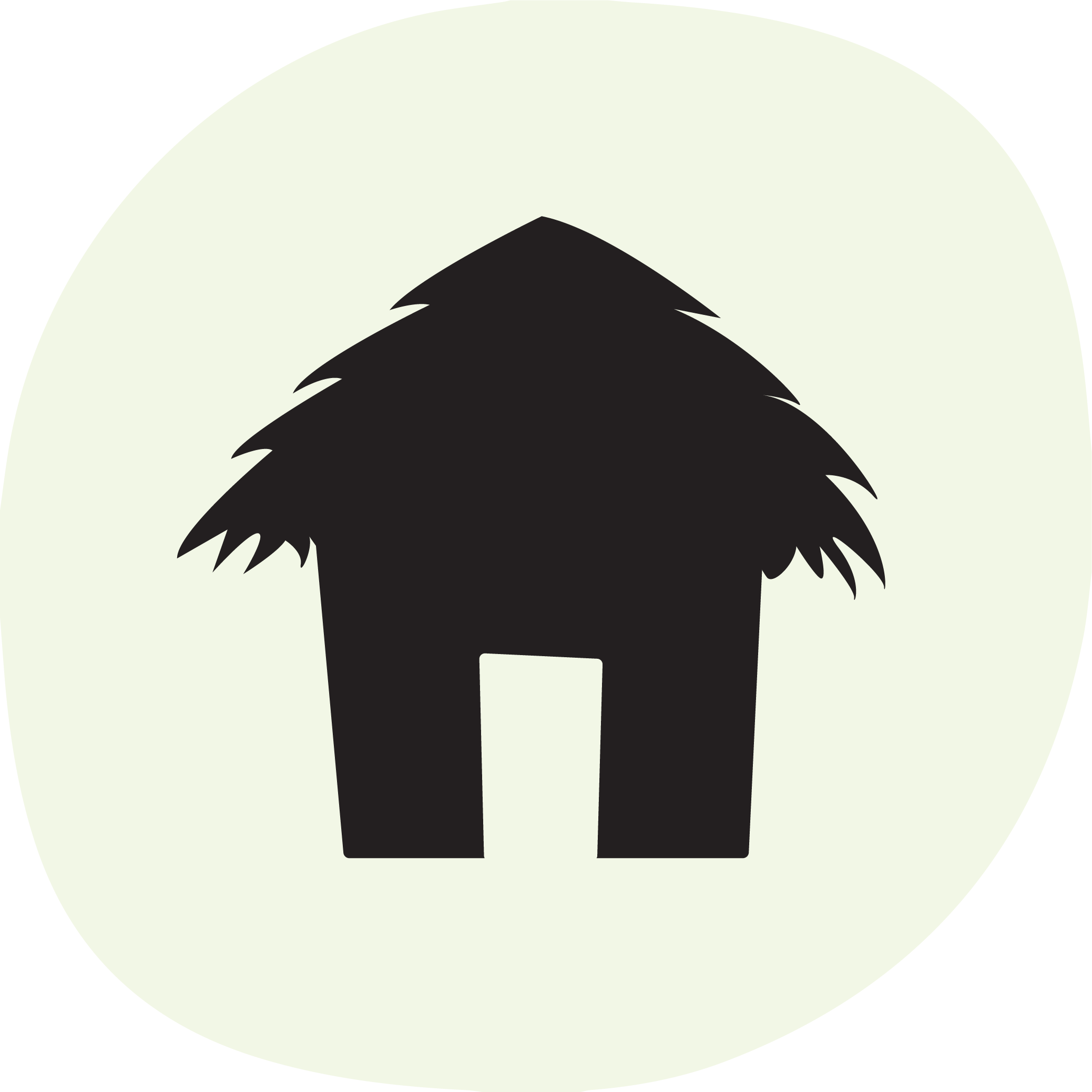 house icon with transparent green