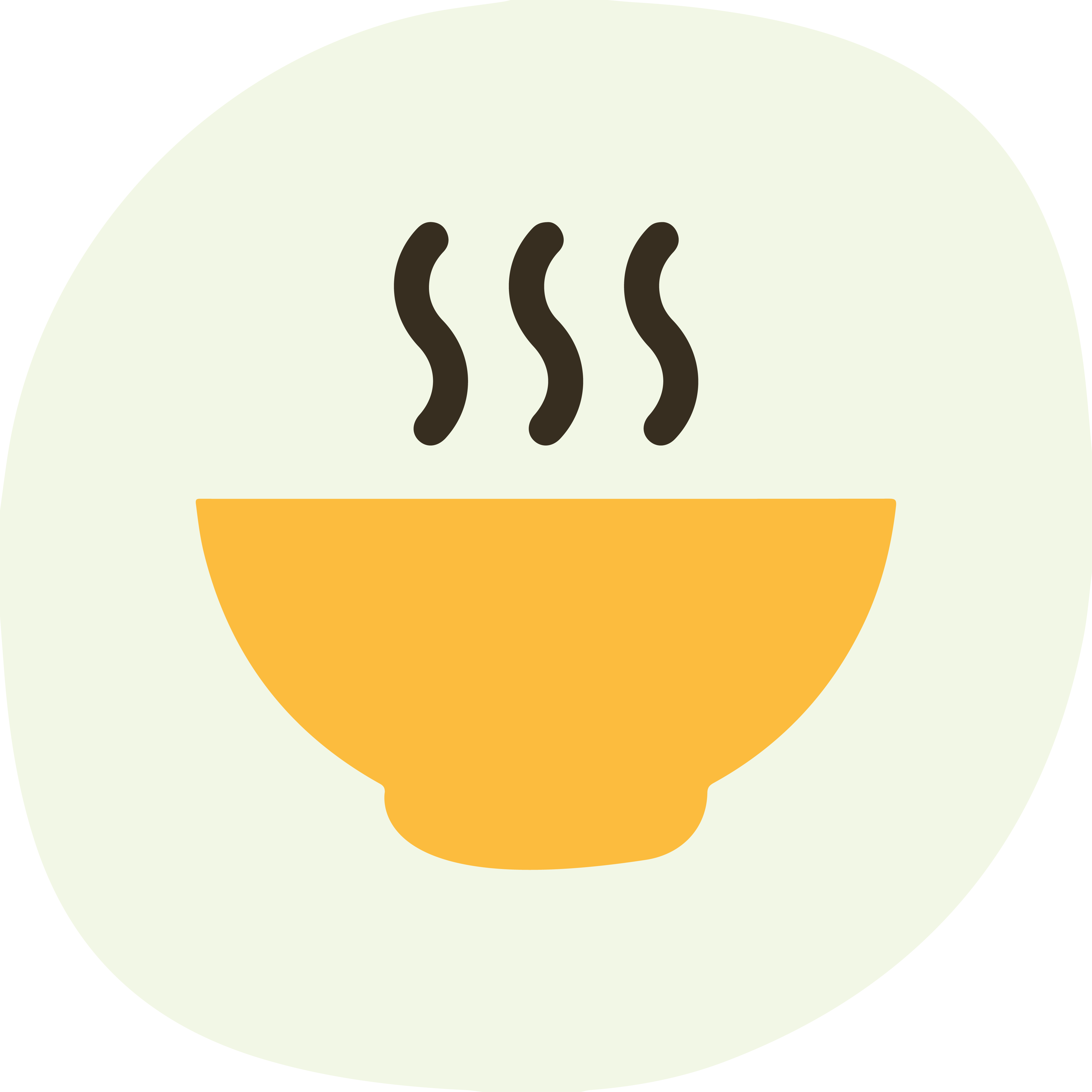 Warm meal icon with a light green background.